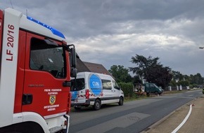 Feuerwehr Flotwedel: FW Flotwedel: Gasleitung bei Tiefbauarbeiten beschädigt