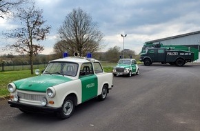 Polizeipräsidium Mittelhessen - Pressestelle Marburg-Biedenkopf: POL-MR: Polizeioldtimer Museum lädt zum Trabi-Treffen am 19. Mai 2024