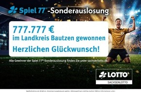 S&auml;chsische Lotto-GmbH: Gewinner gesucht: 777.777 Euro aus der Spiel 77-Sonderauslosung offen