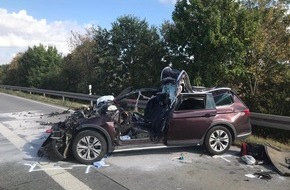 Autobahnpolizeiinspektion: API-TH: Schwerer Auffahrunfall, zwei Personen verletzt *1.Ergänzungsmeldung*