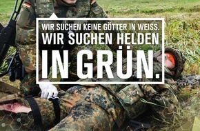 PIZ Personal: Bundeswehr sucht statt Göttern in Weiß Helden in Grün:
300 Ärztinnen und Ärzte und 460 Pflegekräfte werden eingestellt