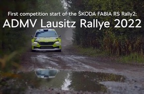 Lausitz-Rallye: klarer Sieg für den ŠKODA FABIA RS Rally2 bei der Premiere
