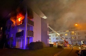 Feuerwehr Offenburg: FW-OG: Wohnungsbrand mit Menschenrettung in Offenburg-Albersbösch