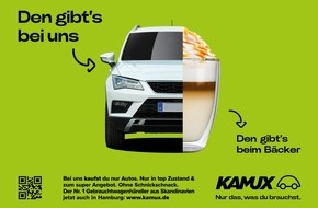Kamux Auto GmbH: Finnischer Gebrauchtwagenhändler Kamux startet Werbeoffensive in Hamburg – Kein Verkaufstheater: „Nur das, was du brauchst.“ verspricht der skandinavische Marktführer
