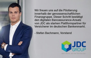 JDC Group AG: Pressemitteilung: JDC schließt Fünfjahresvertrag mit Tochtergesellschaft der R+V Versicherung zur Pilotierung einer Bancassurance-Plattform für Volks- und Raiffeisenbanken