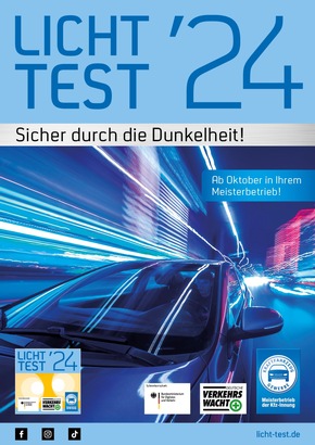 PM: LICHT-TEST 2024 – Im Oktober Fahrzeugbeleuchtung kostenlos überprüfen lassen