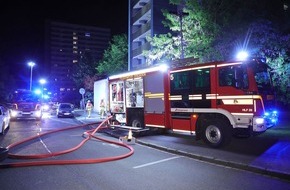 Feuerwehr Dresden: FW Dresden: PKW brennt in Tiefgarage & Wohnungsbrand in einem Wohnhochhaus