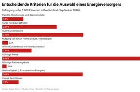 Sopra Steria SE: Energieversorger: Ökostrom für Verbraucher weniger kaufentscheidend als der Preis