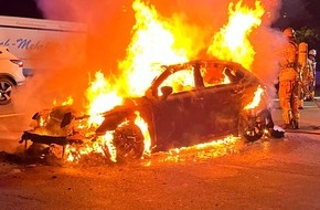 Polizei Duisburg: POL-DU: Bergheim: Audi in Brand gesetzt - Zeugen gesucht