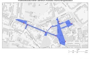 Polizei Mönchengladbach: POL-MG: Videobeobachtung in der Mönchengladbacher Innenstadt erneut verlängert