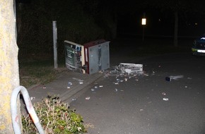 Polizei Coesfeld: POL-COE: Senden, Siebenst&uuml;cken/Zigarettenautomat gesprengt
