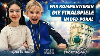 KiKA - Der Kinderkanal ARD/ZDF: Cleo (12) und Charlie (13) kommentieren DFB-Pokalfinale der Frauen & M&auml;nner LIVE auf kika.de und in der KiKA-App / N&auml;chstes Sport-Highlight: KiKA zeigt WM-Auftaktspiel GER vs. CUW mit Kinder-Kommentar