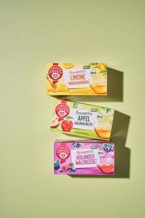 Pressemitteilung: Süß-fruchtig, bunt &amp; bio: TEEKANNE startet mit „Genussgarten“ in eine neue Früchtetee-Welt