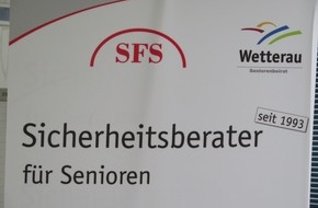Polizeipräsidium Mittelhessen - Pressestelle Wetterau: POL-FB: Eine wichtige Stütze der Präventionsarbeit - Sicherheitsberater für Senioren
