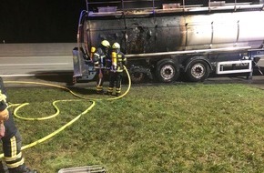 Verkehrsdirektion Mainz: POL-VDMZ: Brand eines Tanklastzuges auf der BAB61