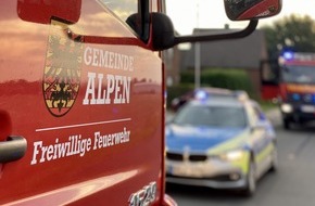 Freiwillige Feuerwehr Alpen: FW Alpen: Gemeldete Rauchentwicklung im Bereich der A57