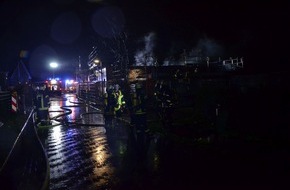 Polizeiinspektion Stade: POL-STD: Dachstuhlbrand in Horneburger Kindergartenneubau