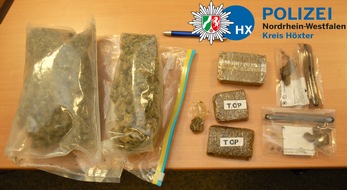 Kreispolizeibehörde Höxter: POL-HX: Mehr als 300 Gramm Marihuana bei Verkehrskontrolle entdeckt