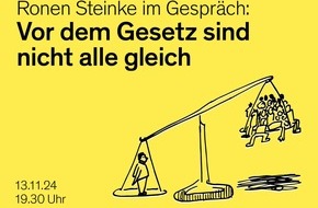 Universität Konstanz: Ronen Steinke im Gespräch: „Vor dem Gesetz sind nicht alle gleich“, PI Nr. 113/2024
