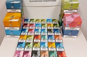 Hauptzollamt Osnabrück: HZA-OS: Osnabrücker Zoll stellt unversteuerte E-Zigaretten im Landkreis Diepholz sicher; Steuerschaden in Höhe von 3.800 Euro