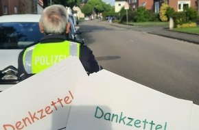 Polizei Coesfeld: POL-COE: Coesfeld/Grundschüler verteilen Dank- und Denkzettel