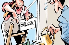 Bundesgeschäftsstelle Landesbausparkassen (LBS): Ein zweiter Balkon / Widerstrebende Mieter mussten dem Anbau schließlich zustimmen (FOTO)