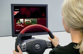 SUZUKI Deutschland GmbH: Weltweit erster interaktiver Film, den die Zuschauer zu Ende spielen / Medium Film macht den Sprung in die Wirklichkeit / Hauptdarstellerin und Zuschauer auf rasanter Probefahrt im neuen Suzuki Swift