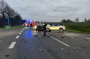 Polizei Coesfeld: POL-COE: Lüdinghausen, Seppenrade, B474/ Unfall mit drei Autos