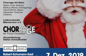 Polizei Düsseldorf: POL-D: Veranstaltungshinweis - Chor Chorrage der Düsseldorfer Polizei - "At Christmas" Konzert im Robert-Schumann-Saal am Samstag, 7. Dezember - Plakat hängt an