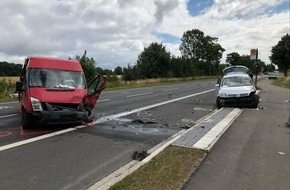 Polizei Coesfeld: POL-COE: Ascheberg, B58/ Zwei Fahrzeuge zusammengestoßen, vier Verletzte