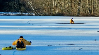 Feuerwehr Bergisch Gladbach: FW-GL: Warnung vor dem Betreten von Eisflächen im Stadtgebiet - Hinweise der Feuerwehr zum Verhalten im Unglücksfall