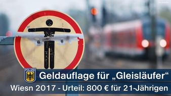 Bundespolizeidirektion München: Bundespolizeidirektion München: Kleine Ursache - große Wirkung: 800 Euro Geldauflage wegen Gefährlichen Eingriffs in den Bahnverkehr