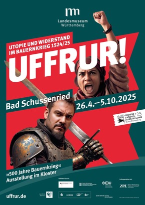 Große Landesausstellung &quot;UFFRUR!&quot; im Kloster Schussenried zeigt bis 5.10.2025 Ereignisse des Bauernkriegs