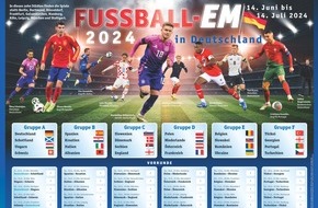 Wort & Bild Verlagsgruppe - Unternehmensmeldungen: Großes Fußball-Poster: medizini im Juni mit tollem Spielplan zur Europameisterschaft in Deutschland
