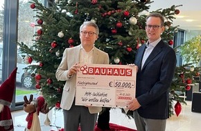 Bauhaus AG: BAUHAUS spendet 50.000 Euro an Mannheimer Initiative „Wir wollen helfen e.V.“