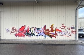 Polizeipr&auml;sidium Mannheim: POL-MA: Neidenstein/Rhein-Neckar-Kreis: Au&szlig;enwand eines Einzelhandelsmarkts mit Graffiti beschmiert - Zeugenaufruf