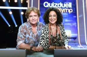 ARD Das Erste: Geschwisterduo Wussow gegen den "Quizduell-Olymp": Barbara und Alexander Wussow zu Gast bei Esther Sedlaczek / "Quizduell-Olymp" am Freitag, 11. August, 18:50 Uhr im Ersten