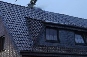 Feuerwehr Xanten: FW Xanten: Kaminbrand in Xanten-Lüttingen