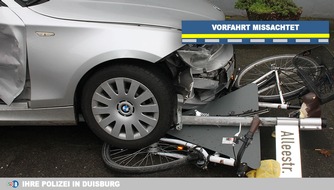Polizei Duisburg: POL-DU: Alt-Hamborn: Vorfahrt missachtet