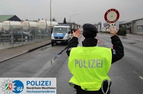Kreispolizeibehörde Hochsauerlandkreis: POL-HSK: Bekämpfung der Einbruchs-, Betäubungsmittel- und Straßenkriminalität