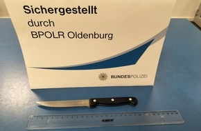 Bundespolizeiinspektion Bad Bentheim: BPOL-BadBentheim: Messermann versetzt Bahnreisende in Angst und Schrecken