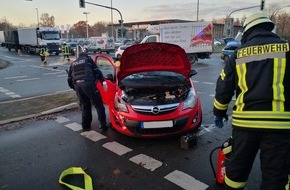Freiwillige Feuerwehr Werne: FW-WRN: TH_1 - VU Pkw-LKW, Verletzte nicht bekannt, Pol kommt, auslaufende Medien