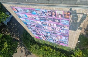 Industrie Kletterer Hamburg: Industrie Kletter Hamburg: Bannerwerbung an hohen Fassaden