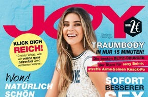 Bauer Media Group, JOY: Stefanie Giesinger exclusiv in "JOY": "Alles was an uns unperfekt ist, macht uns besonders."