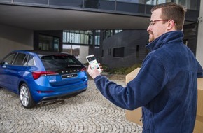 Skoda Auto Deutschland GmbH: Wenn das Fahrzeug zur Lieferadresse wird: SKODA AUTO DigiLab startet Pilotprojekt (FOTO)
