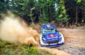 Ford-Werke GmbH: M-Sport steht in Wales kurz vor dem Gewinn beider Rallye-WM-Titel für den Fiesta WRC