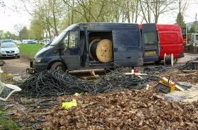 Polizeiinspektion Hameln-Pyrmont/Holzminden: POL-HM: Mehrere Tonnen entwendetes Kupferkabel aufgefunden