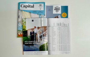 von Poll Immobilien GmbH: Capital Makler-Kompass 2025: VON POLL IMMOBILIEN holt erneut die meisten Auszeichnungen