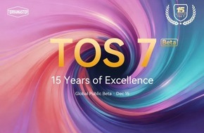 TerraMaster Technology Co., Ltd: TerraMaster TOS-System 15-jähriges Jubiläumsmeilenstein: TOS 7 Beta weltweit verfügbar