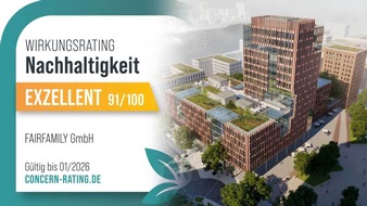 FAIRFAMILY® GmbH: FAIRFAMILY erzielt mit 91 von 100 Punkten herausragendes Nachhaltigkeitsrating